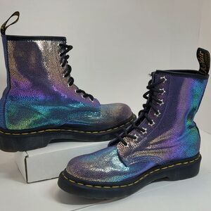 Dr. Martens Iridescent Purple Combat Boots - Women